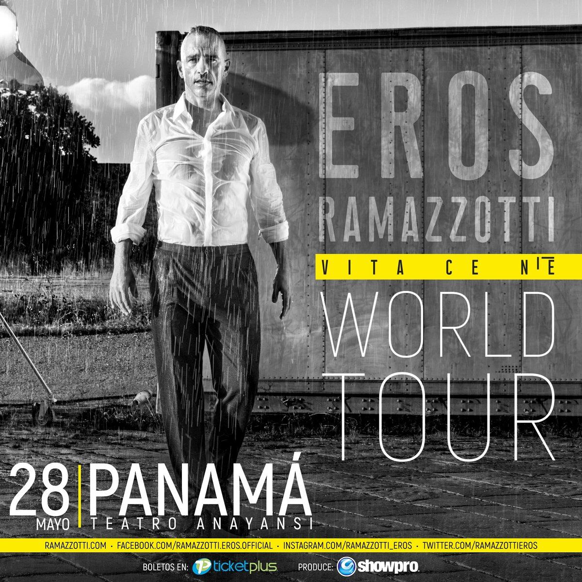 Regresa Eros Ramazzotti a Panamá, se presentará en marzo del 2019