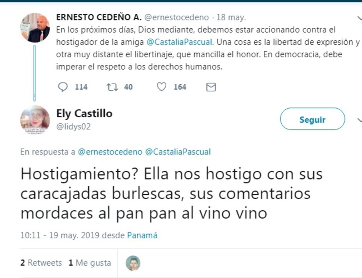 ‘Cobardes’, así calificó Castalia Pascual a los que la atacan. Presentará denuncia ante el Ministerio Público