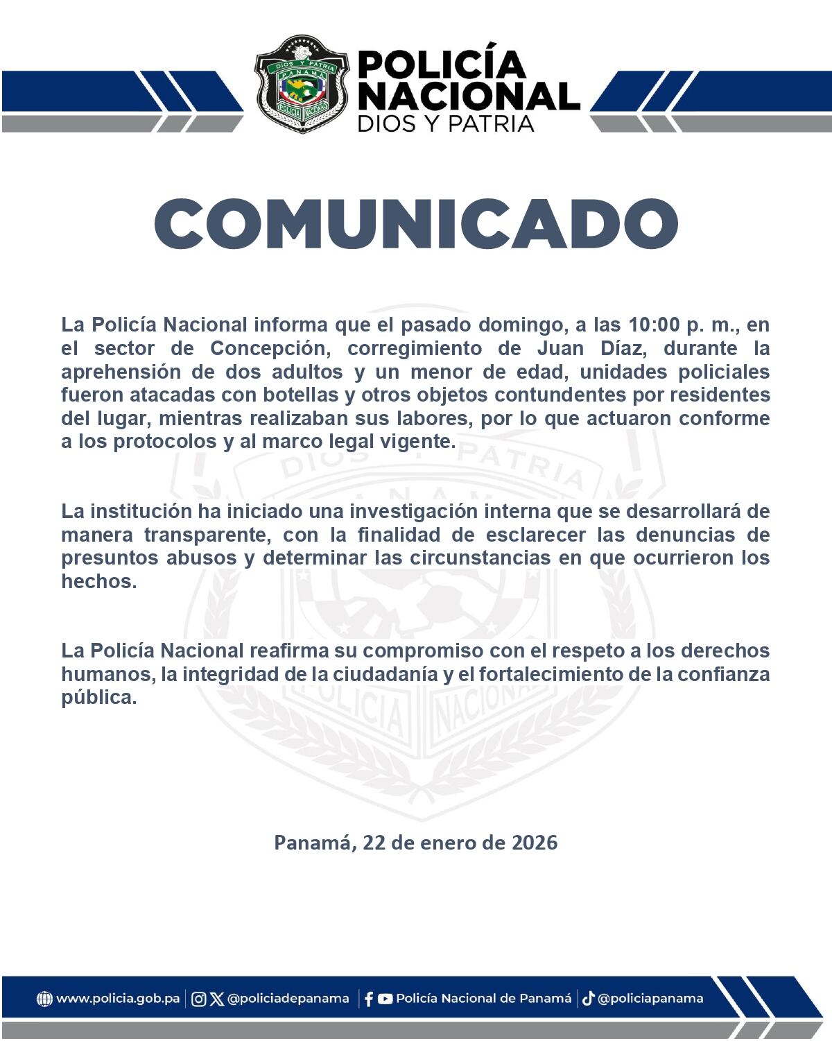 Policía abre investigación tras incidente en Juan Díaz que dejó dos mujeres heridas