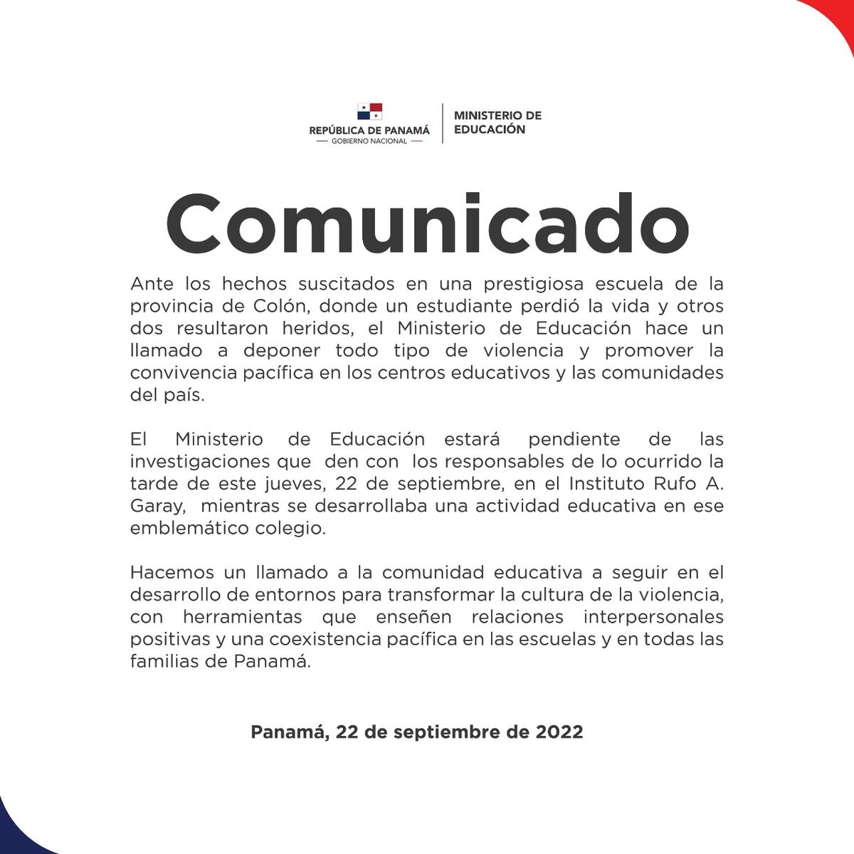 Asesinan a estudiante. Meduca se pronuncia por la balacera que se registró en un plantel educativo