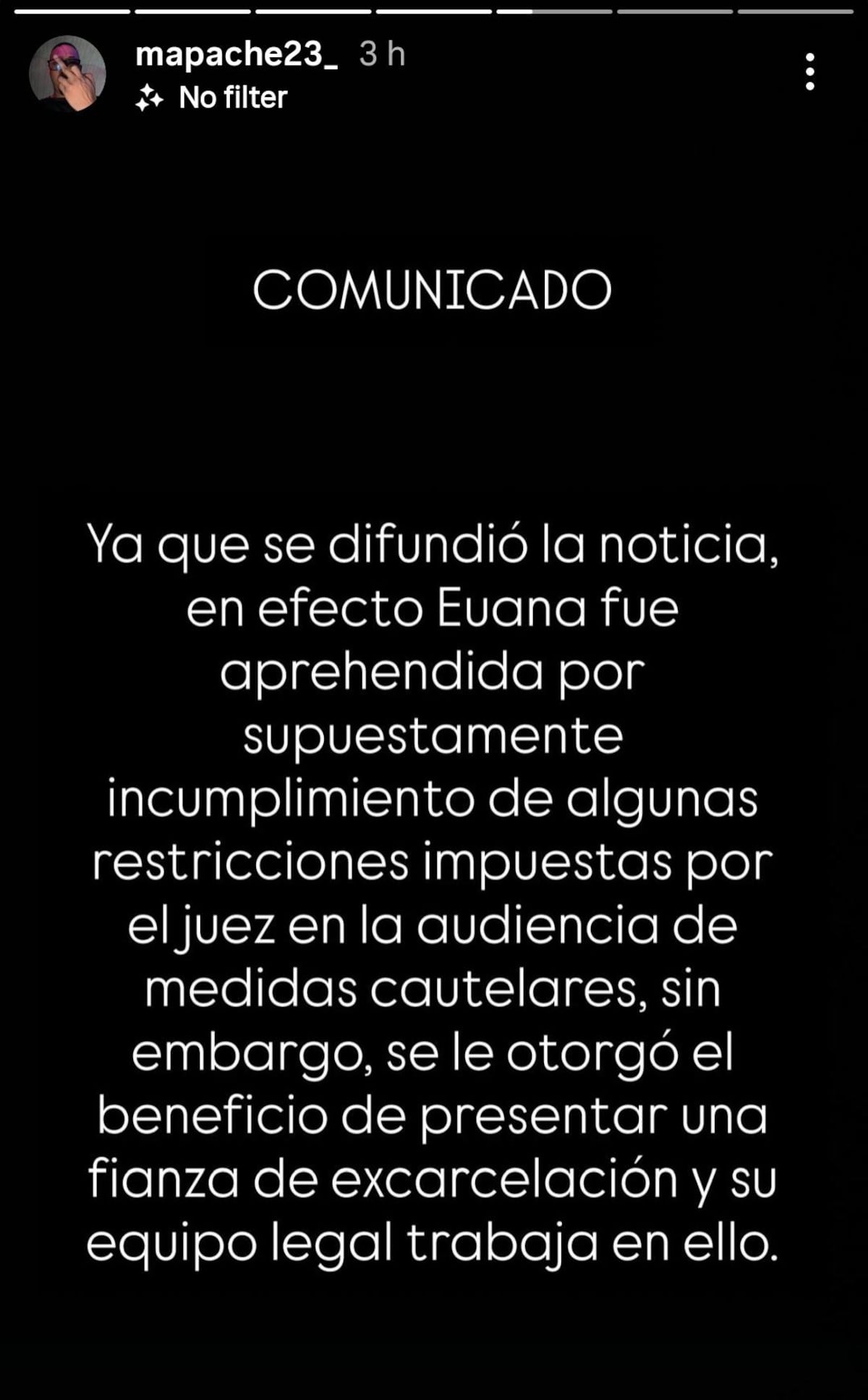 ÚLTIMA HORA: Euana Muñoz a detención provisional 