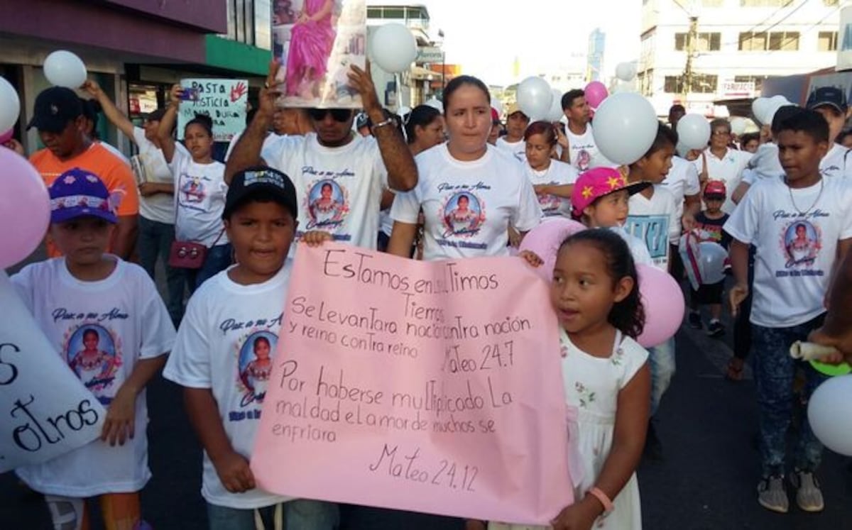 EN HONOR A NIÑA ASESINADA. En La Chorrera marchan por la paz y la justicia