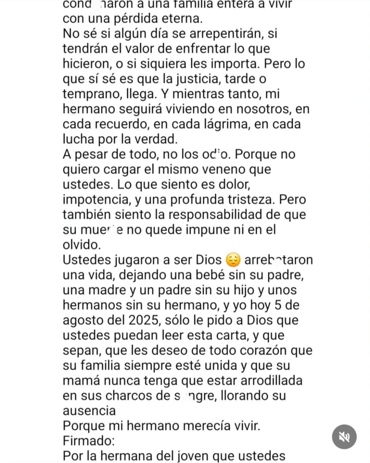 Matan a joven en Ciudad Radial y hermana manda mensaje a sicarios