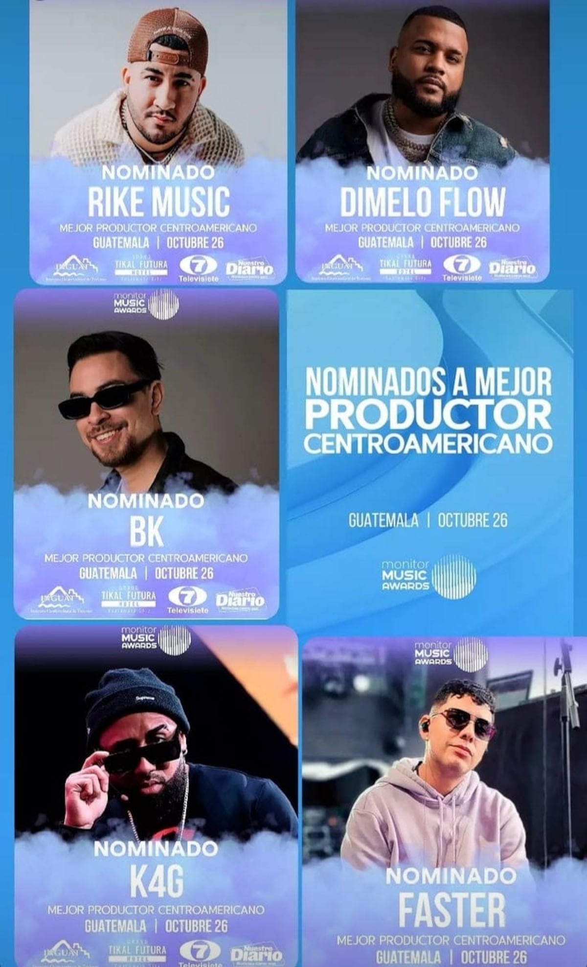 Cinco panameños nominados en los Premios Monitor Music Awards
