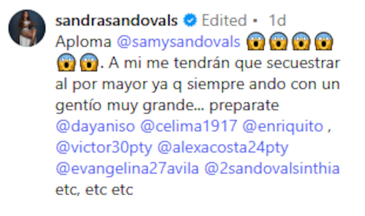 VIDEO |‘A mí me tendrán que secuestrar al por mayor’: Sandra Sandoval responde a supuesta profecía de secuestro lanzada por pastor