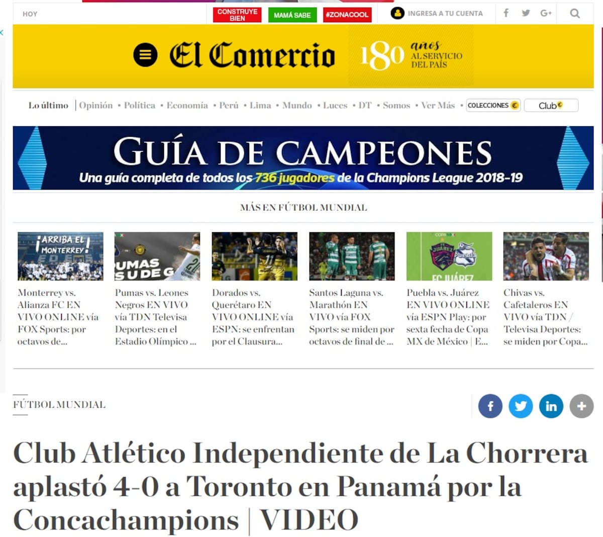 Prensa internacional reacciona a histórica goleada del CAI La Chorrera