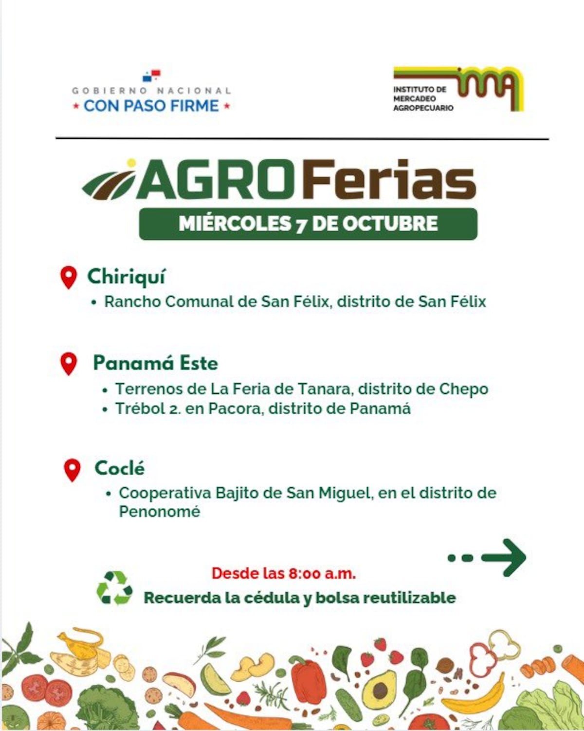 ¡Atención, comida barata! Estas son las Agroferias del IMA de este miércoles a nivel nacional