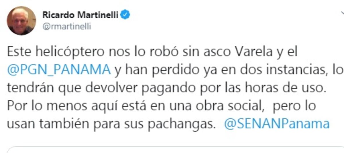 Martinelli vuelve a arremeter contra Varela, ‘sin asco’, en pleno 24 de diciembre