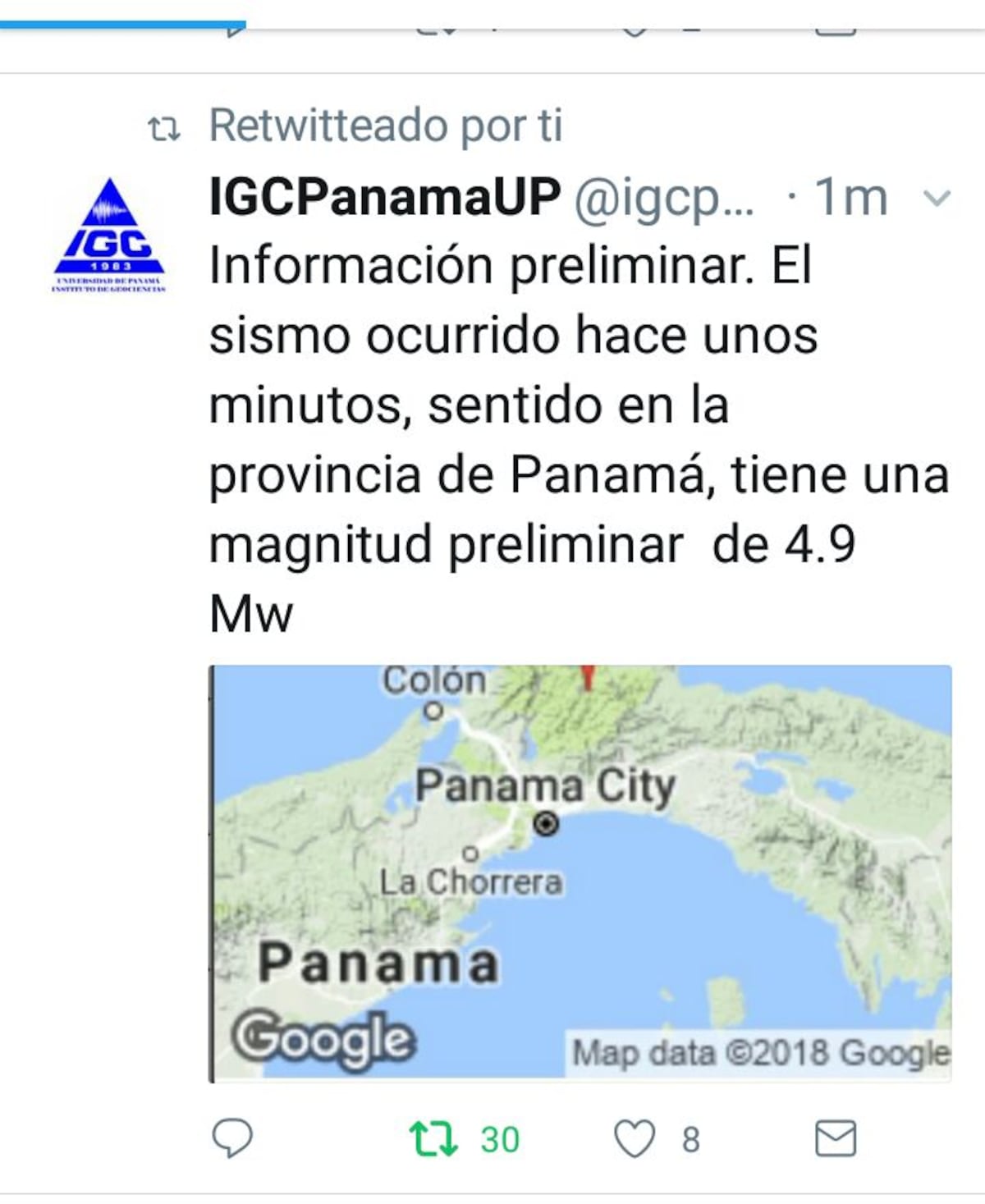SISMO. Otro temblor sacude Panamá. Llaman a la calma