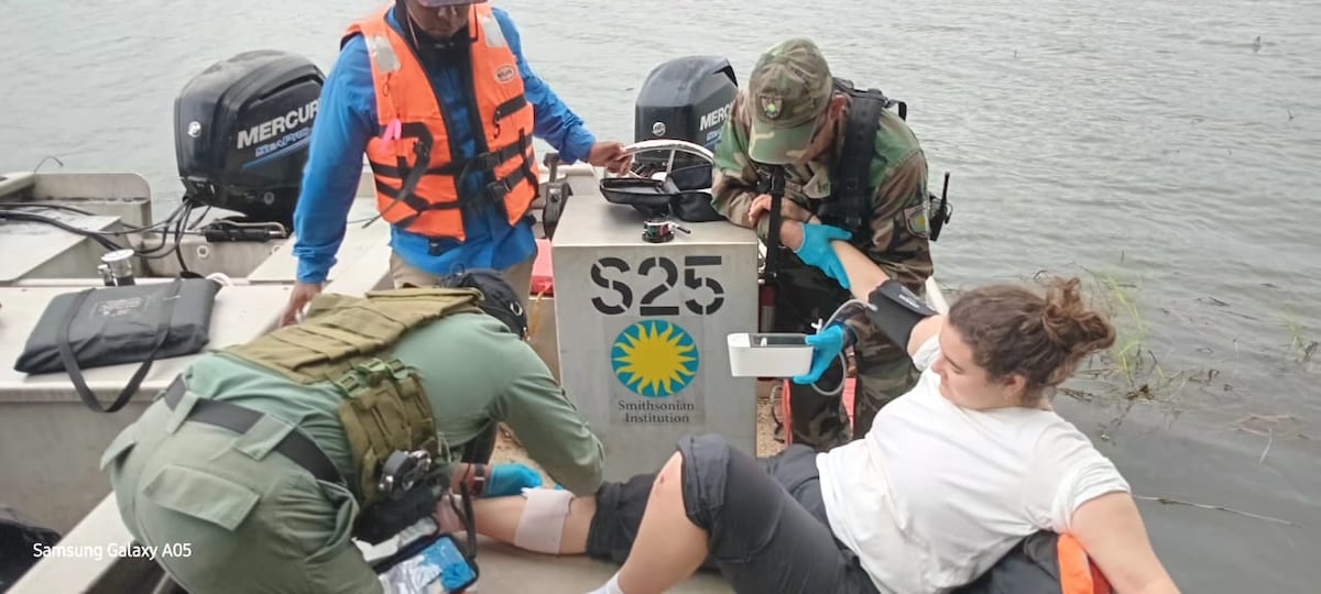 Policía auxilia a científica italiana tras accidente en la represa de Colón