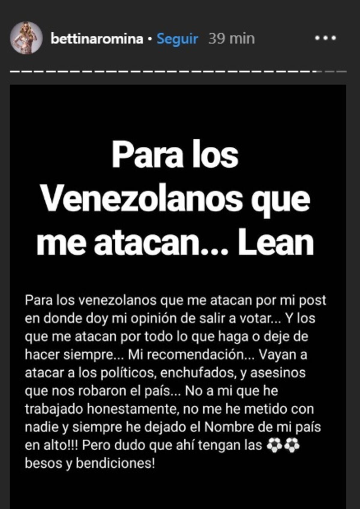 ¡Le dan palo! Es la primera vez que Bettina vota y lo hizo en Panamá