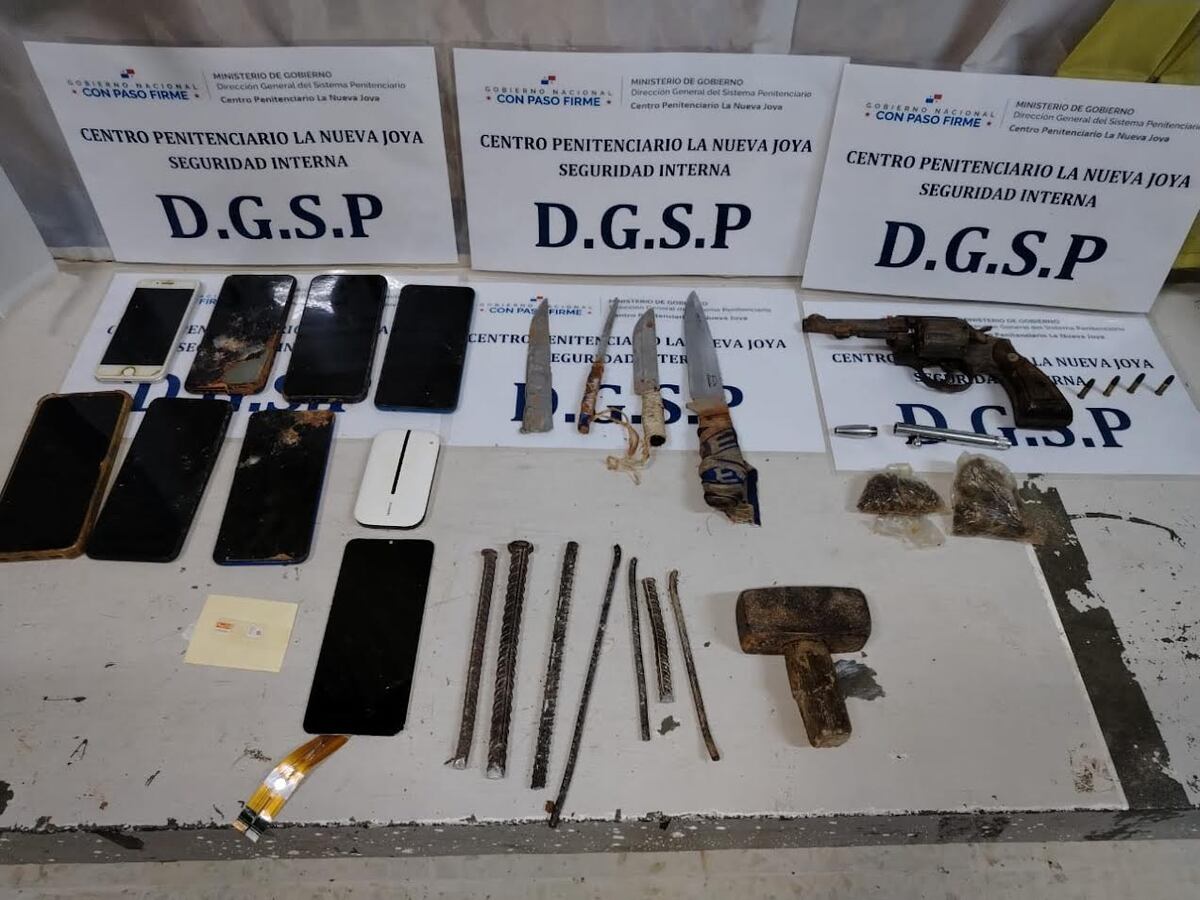 En La Nueva Joya: Decomisan armas, drogas y tecnología en cárcel de máxima seguridad