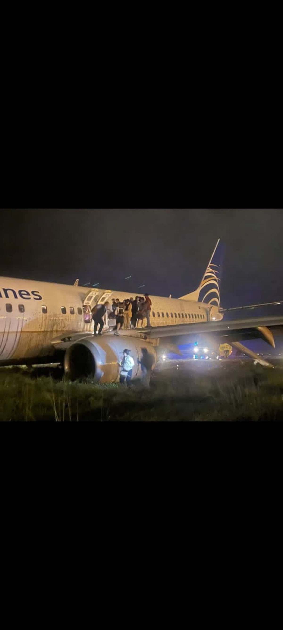 Avión que se salió de la pista al aterrizar viajaba con 159 pasajeros y 7 tripulantes. Copa reacciona