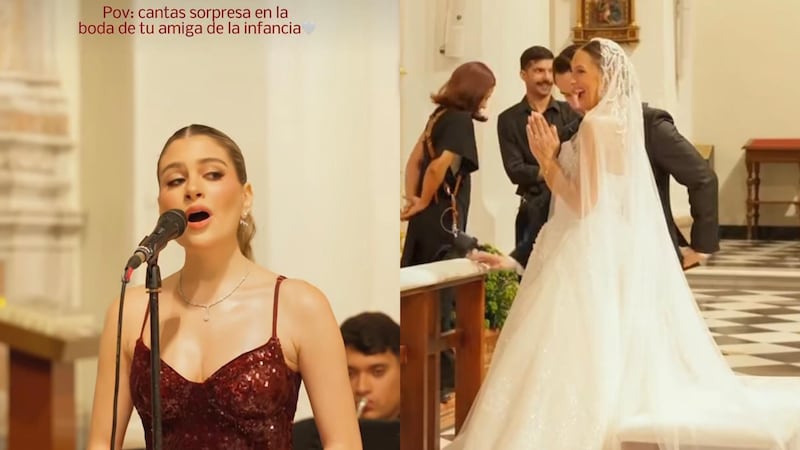 ¡QUÉ MOMENTO! Caro Abadía sorprendió a Mafe Achurra al cantarle en su boda con Diego de Obaldía