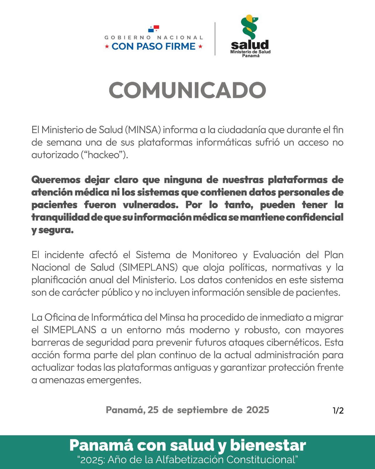 Hackean plataforma del Minsa, pero datos de pacientes siguen seguros