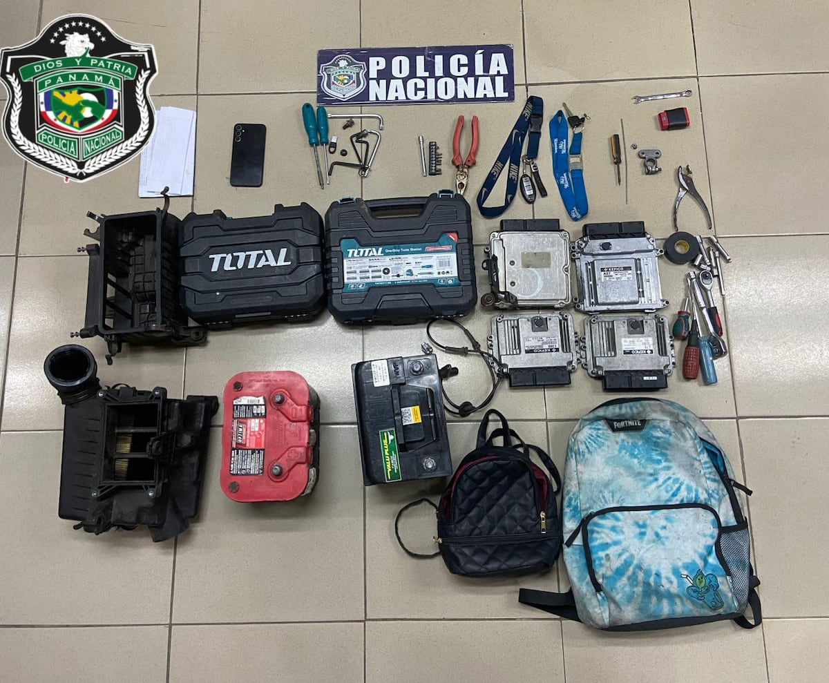 Cayeron con las manos en el baúl: Tres aprehendidos por presunto hurto de accesorios de autos en Penonomé