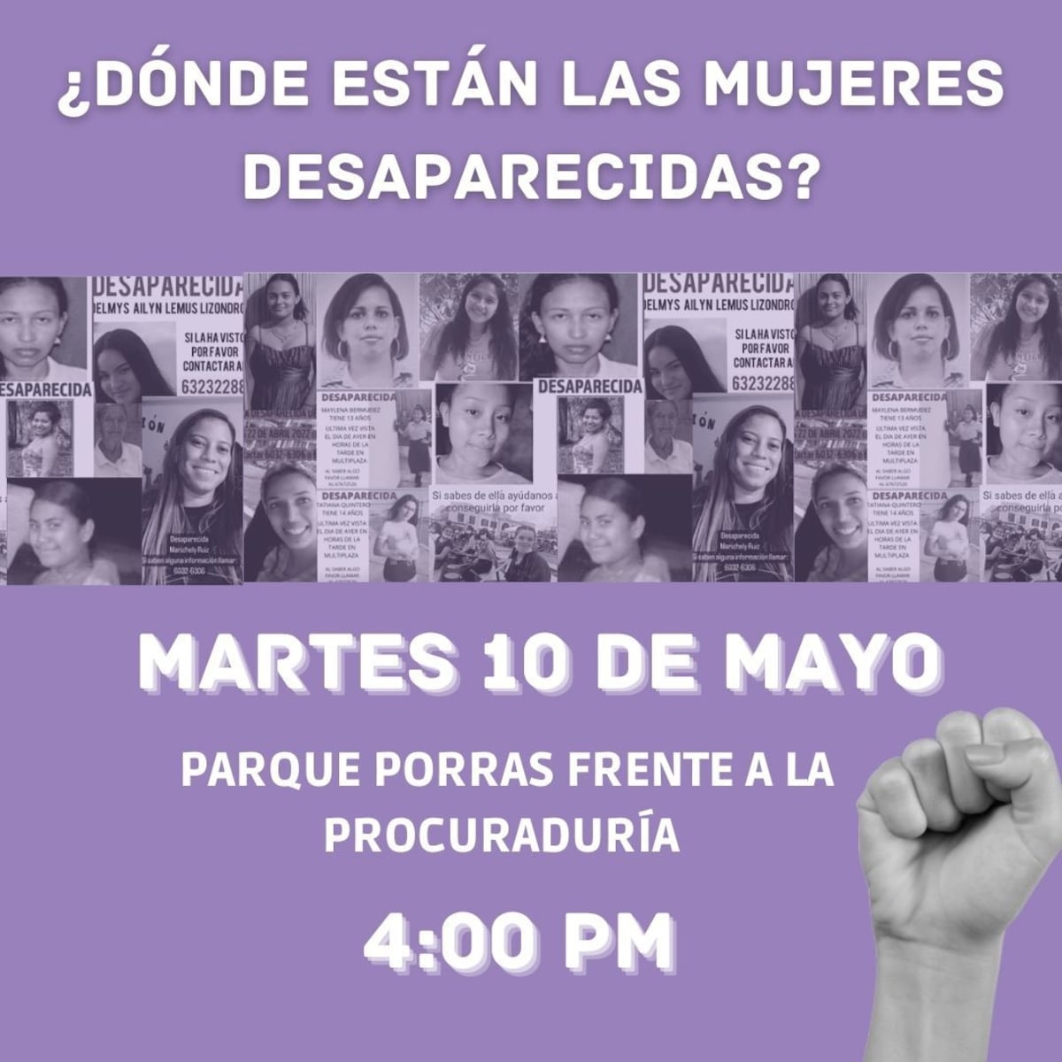 Escalofriante cifra de mujeres desaparecidas. Se organiza protesta en las calles