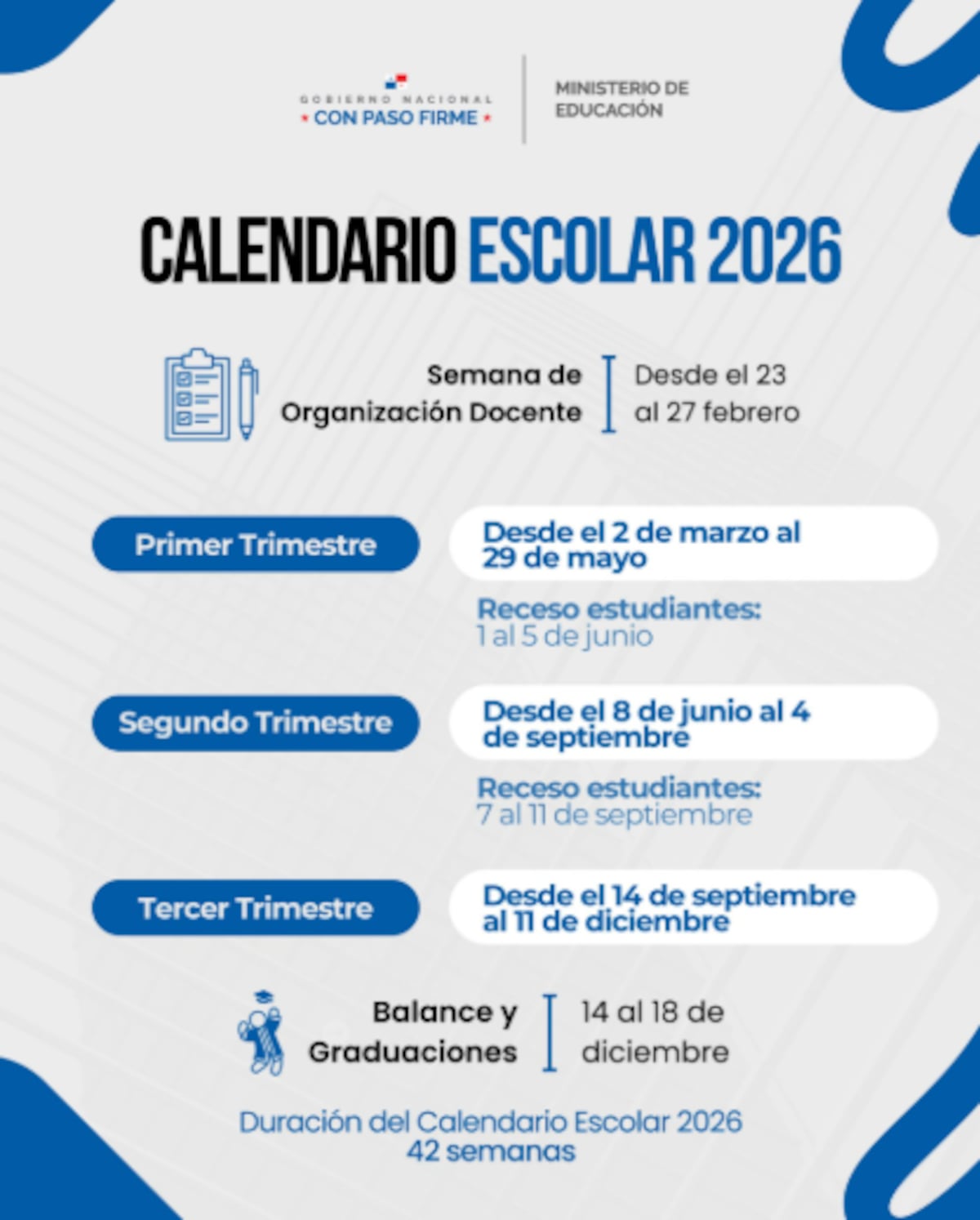 Meduca da a conocer calendario escolar 2026