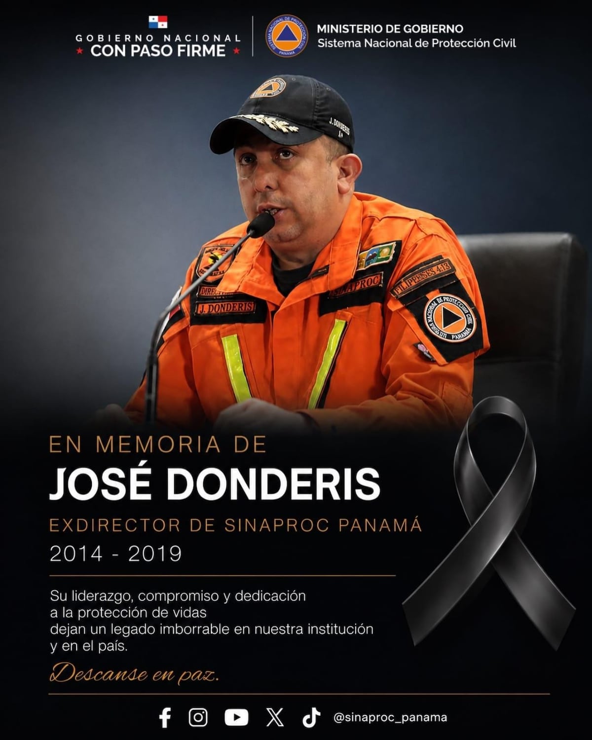 URGENTE: Muere José Donderis, exdirector del Sinaproc, tras una dura batalla médica en Chiriquí