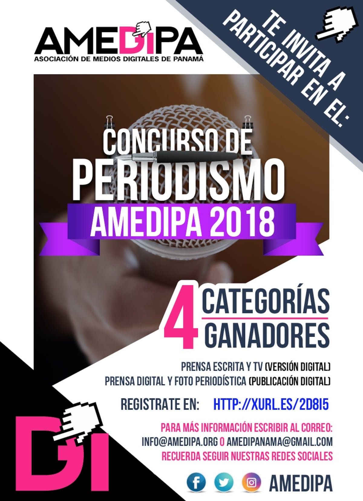 Asociación de Medios Digitales de Panamá presenta concurso de Periodismo Amedipa