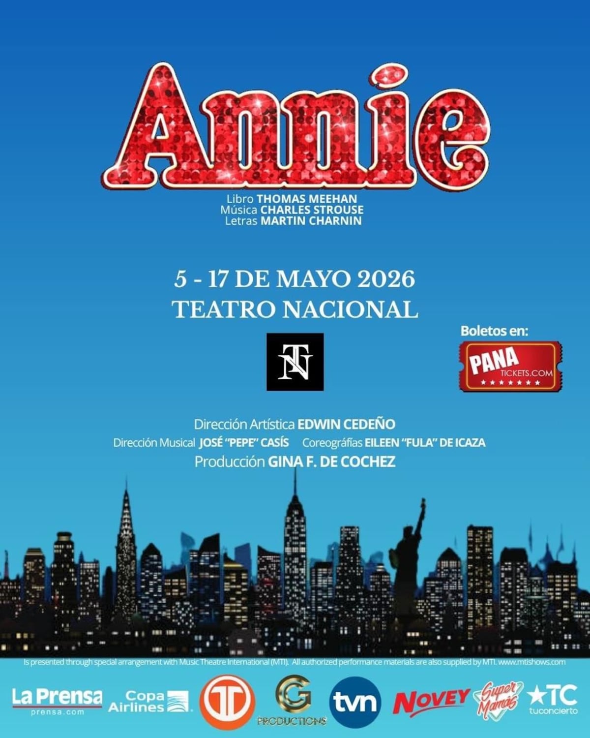 De Broadway a raíces panameñas: así viene la cartelera de mayo en el Teatro Nacional