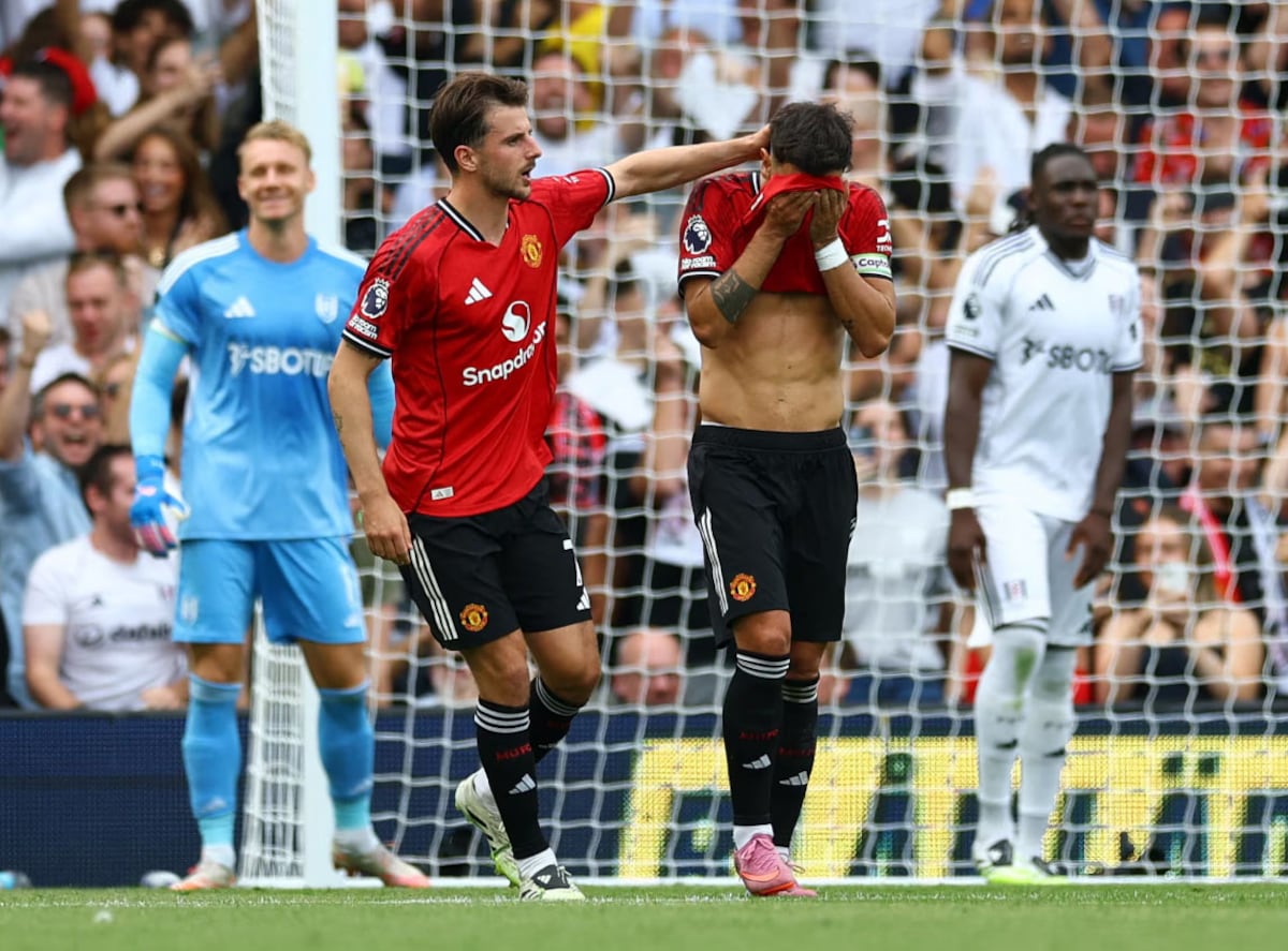 ¡Frustración! Bruno Fernandes falló y dejó escapar el triunfo del United en Craven Cottage