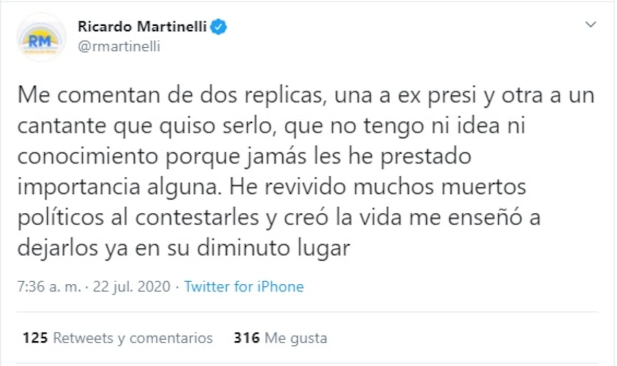 Se enfrascan en redes. ‘Es preferible ser un mal actor que un consagrado ladrón’. Rubén Blades responde a texto atribuido supuestamente a Martinelli