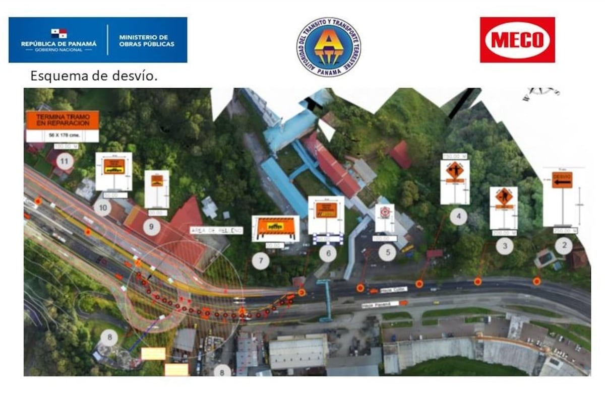 El Mop advierte que se realizarán trabajos en la carretera Transístmica hacia La Cabima