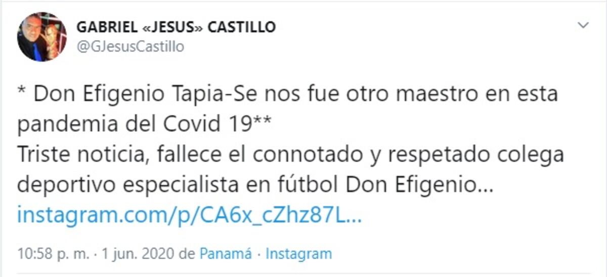 Muere comentarista deportivo en Panamá por coronavirus