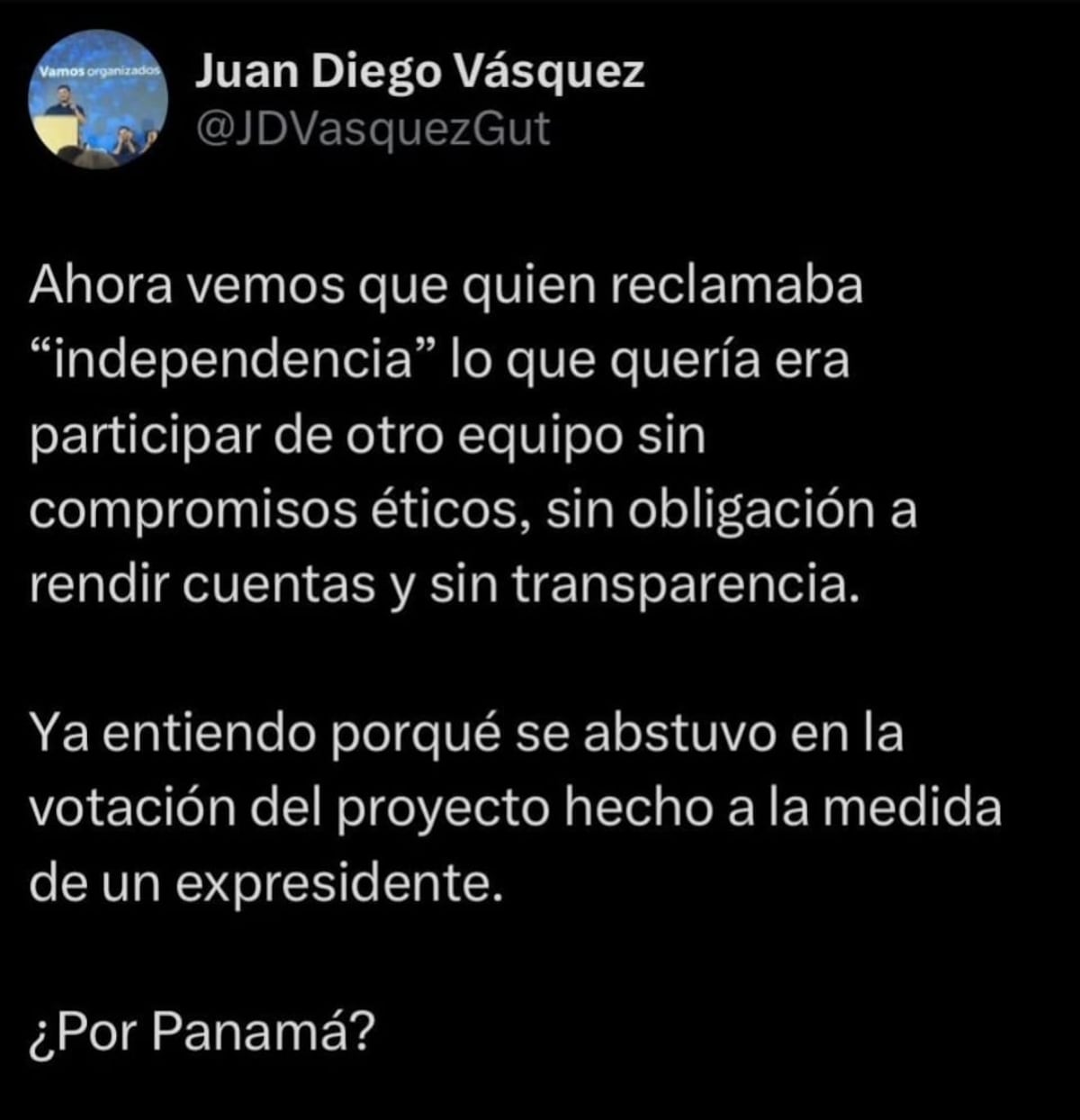 Manuel Cheng abandona Vamos y se suma a la bancada mixta