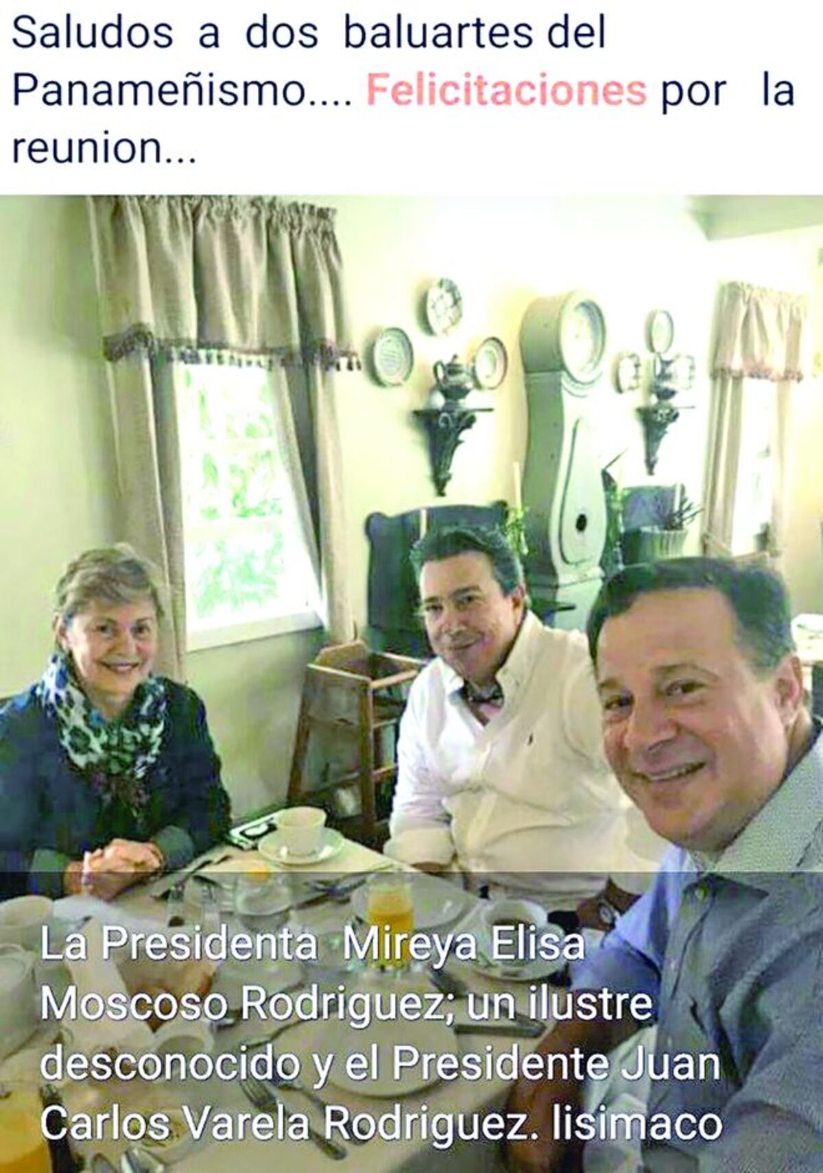 ¿PAZ Y AMOR?  Varela y Mireya Moscoso renuevan su amistad 