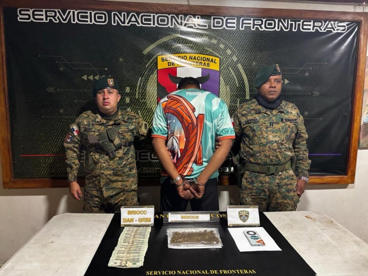 Senafront aprehende a panameño con marihuana, dinero y vehículo en operativo antidrogas