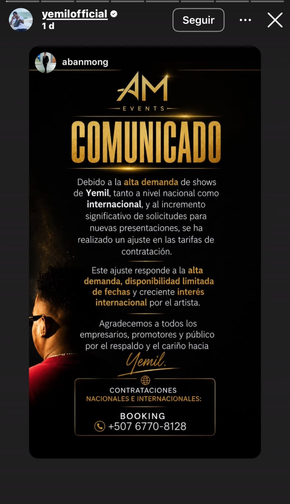 ¡Yemil se pone más ‘caro’! Su equipo asegura que hay alta demanda, sus shows serán más ‘selectos’ y por eso suben las tarifas