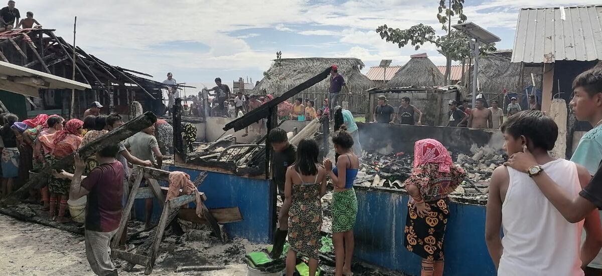 Incendio en Guna Yala deja un herido grave