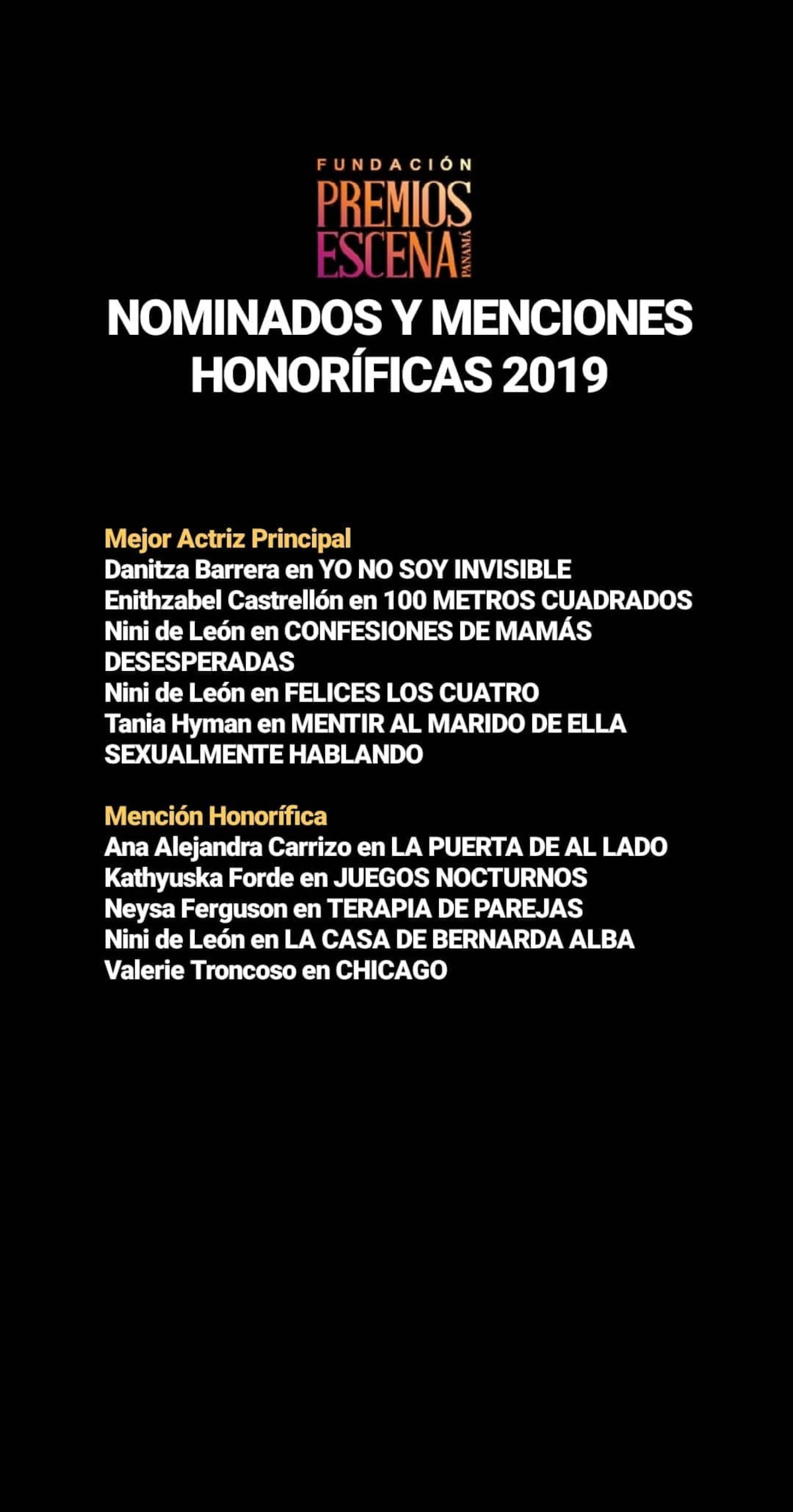 Este domingo premian a lo mejor del teatro en Panamá de manera virtual. Hasta caras de TV compiten. Entre gratis