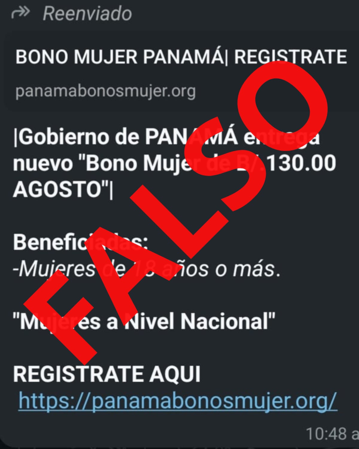 ¡Alerta! Ministerio de la Mujer desmiente supuesto ‘Bono Mujer’ de $130 que circula en WhatsApp