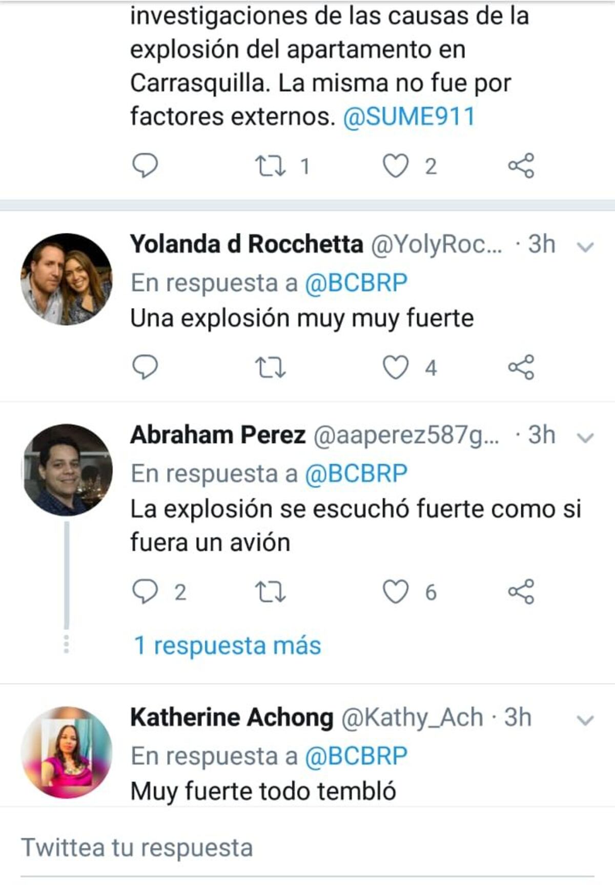 Explosión en Carrasquilla.  Incendio en edificio no fue por un rayo