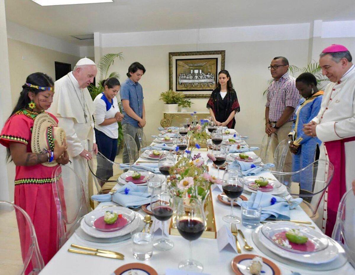 Emilda Montezuma, la joven ngäbe, que almorzó con el papa Francisco