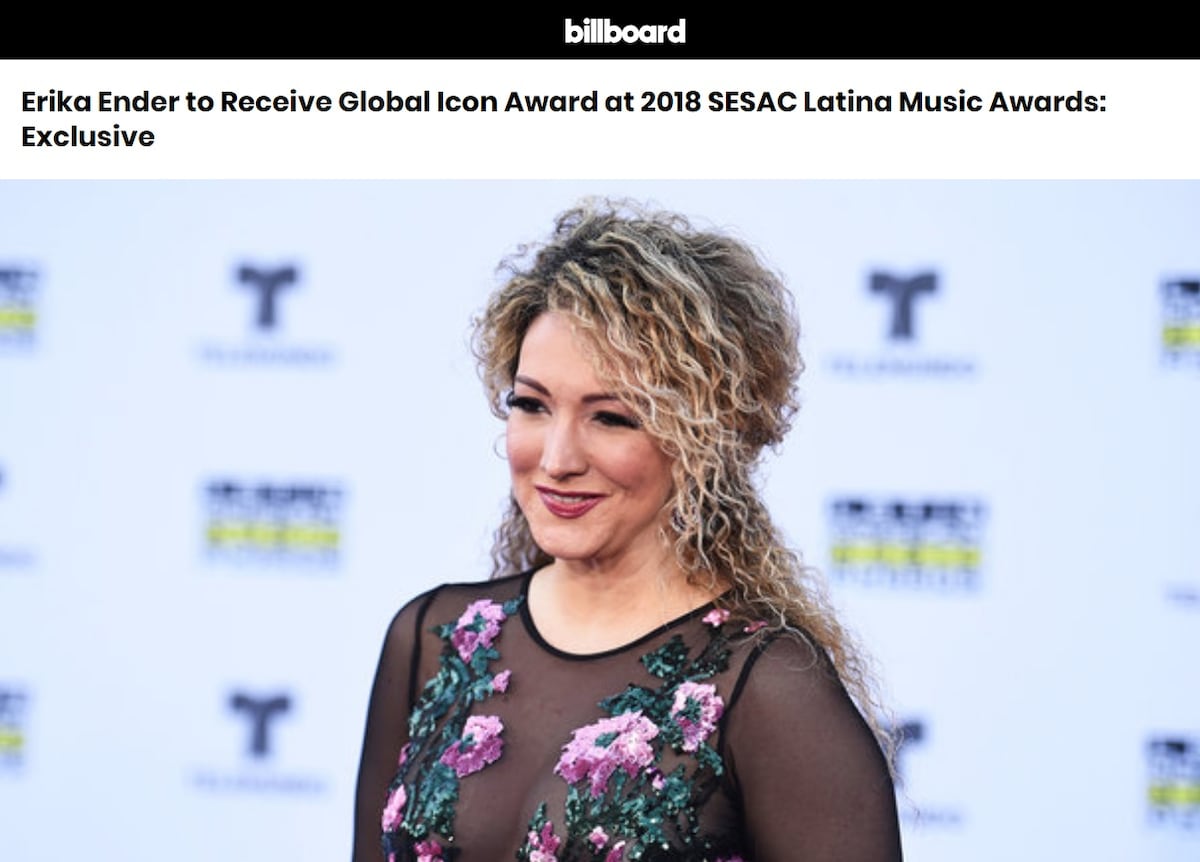 ¡WEEE! Erika Ender recibe más honores y le otorgarán el Latina Global Icon Award