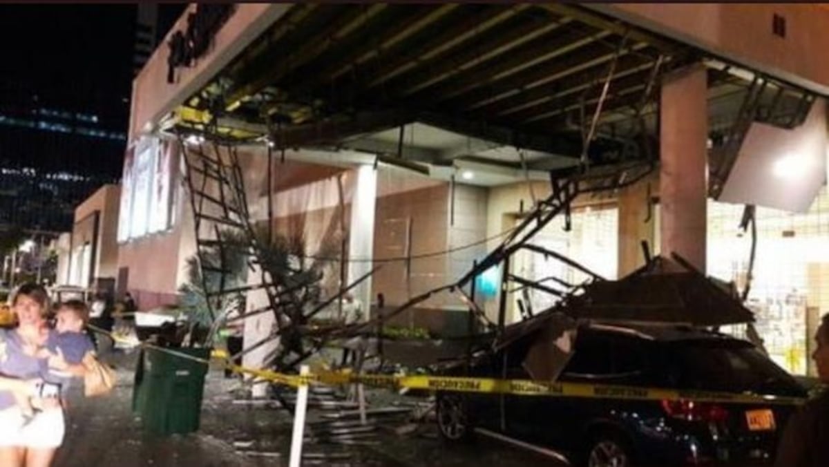 Se desploma techo de almacén en Multiplaza | VIDEO