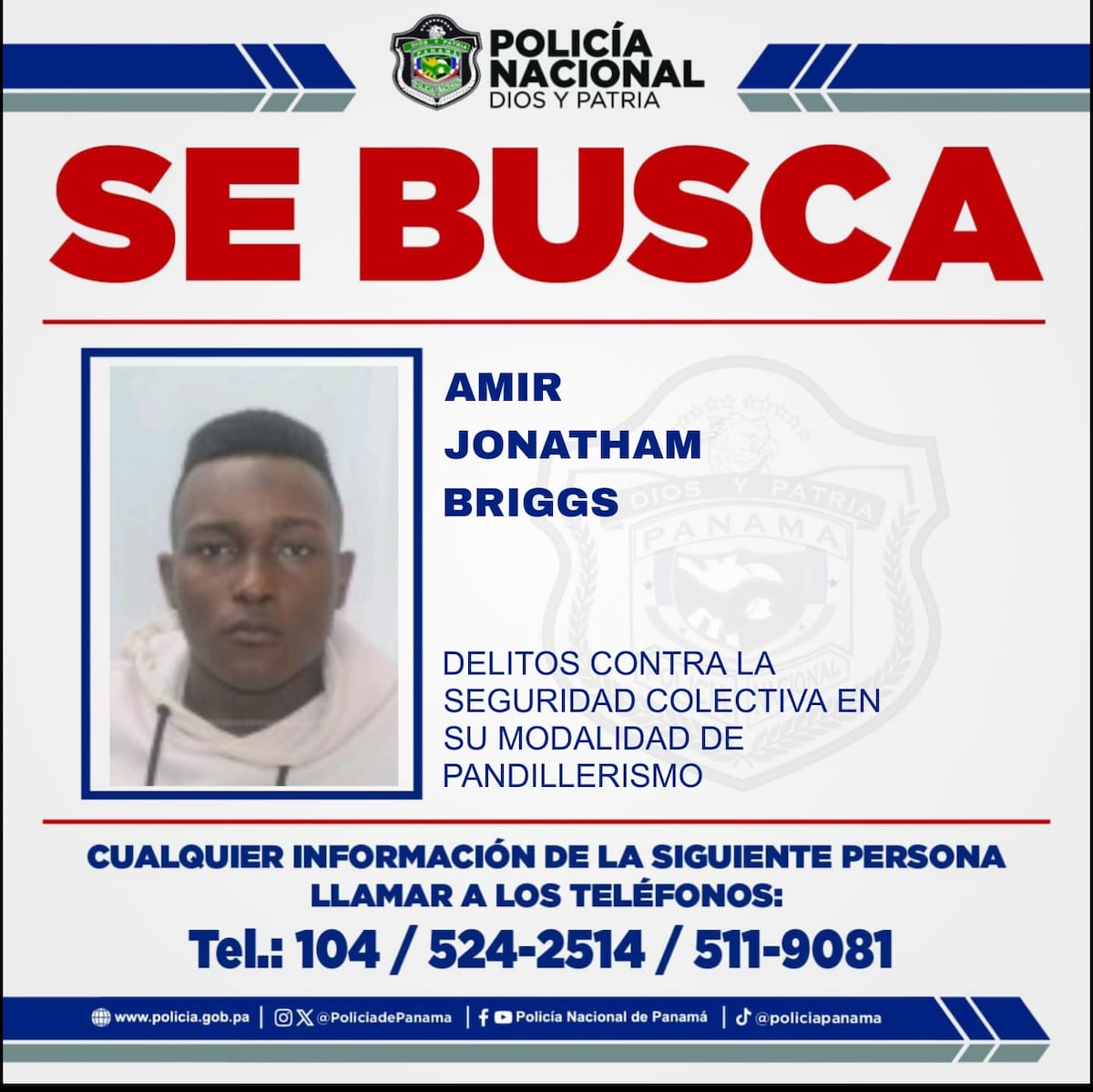 Policía busca a siete presuntos integrantes de pandilla incluidos entre los más buscados