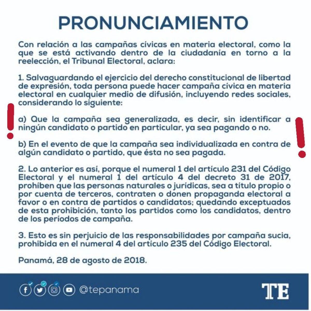 Tienen miedo. Mandan a quitar valla de 'no a la reelección' en Capira