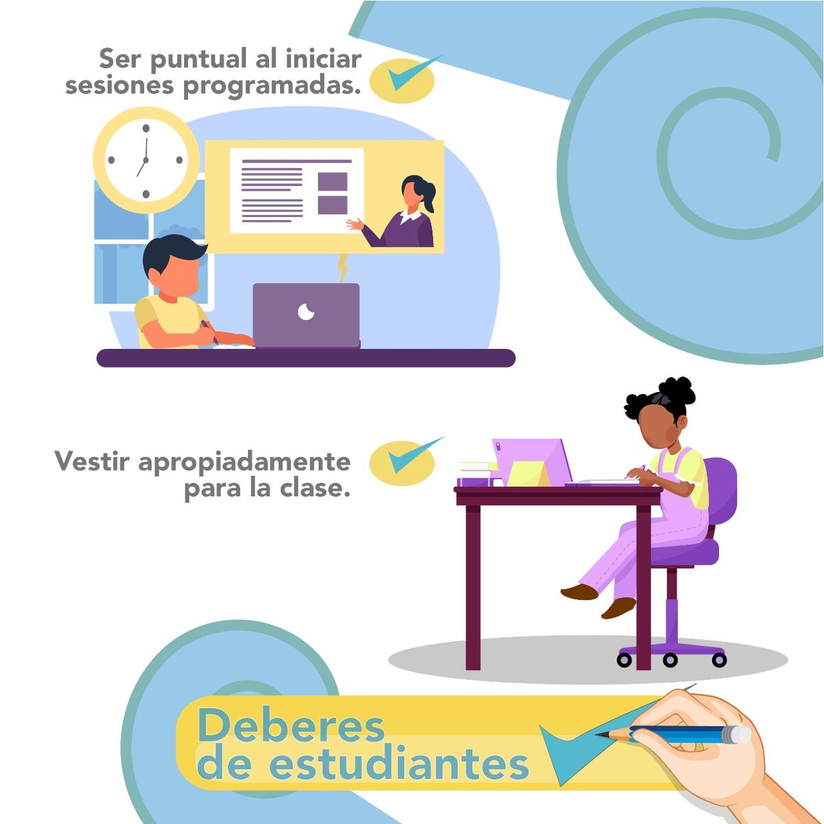Estos son los lineamientos que deben seguir los estudiantes durante las clases a distancia 