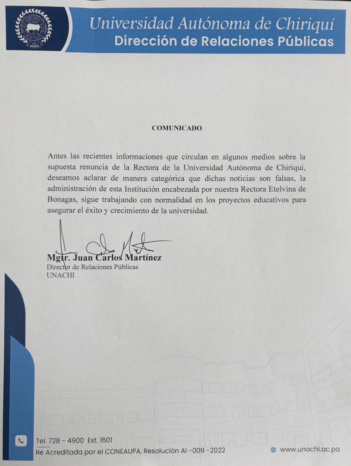 LO ÚLTIMO: Etelvina desmiente bochinche y dice que seguirá siendo la rectora de la Unachi