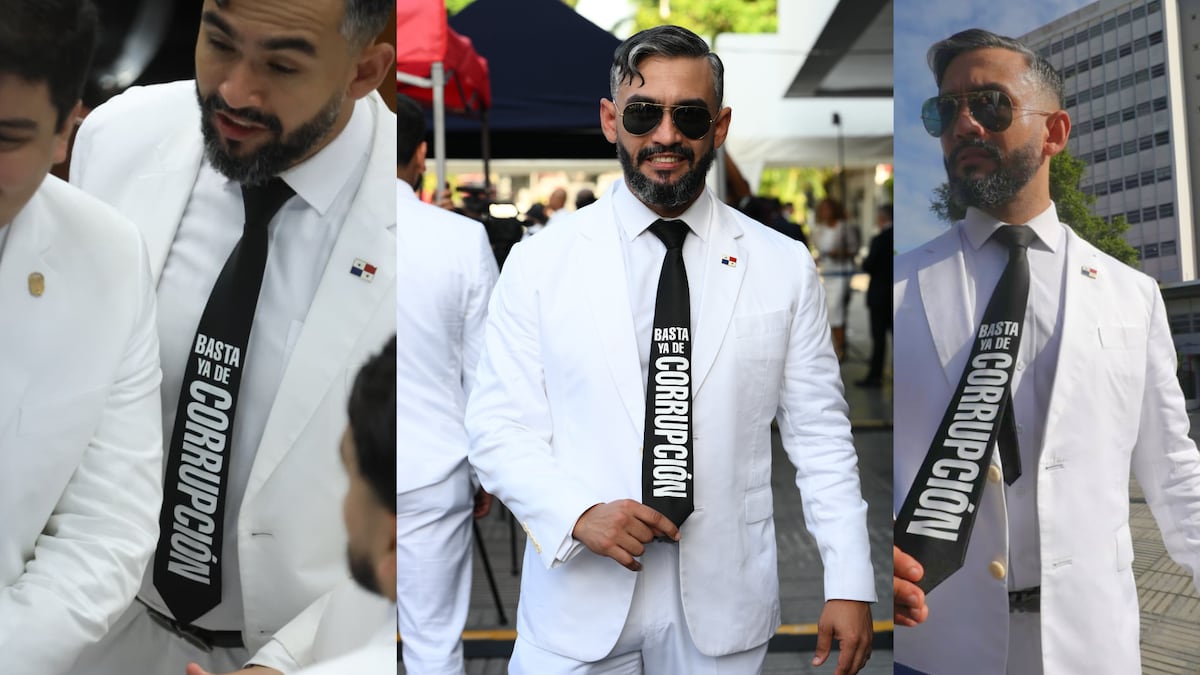 ‘Basta ya de Corrupción’: la corbata de Luis Duke que robó miradas en la Asamblea + VÍDEO