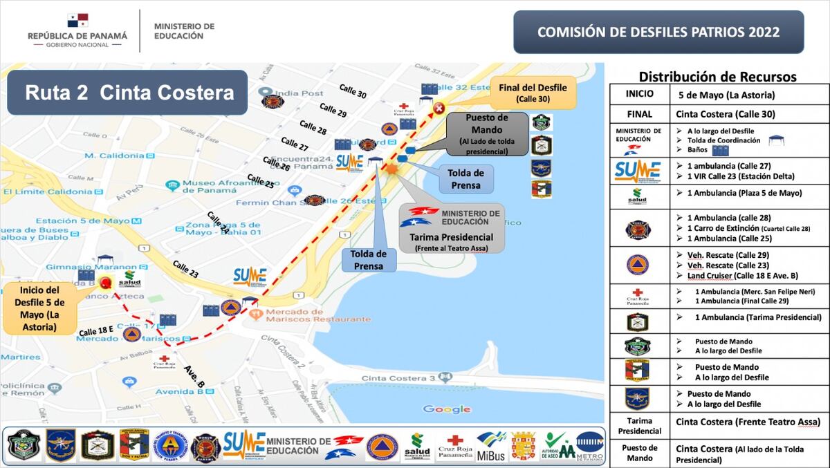 Tenemos la lista de las delegaciones y bandas que desfilarán en cada ruta de los desfiles. Chequee