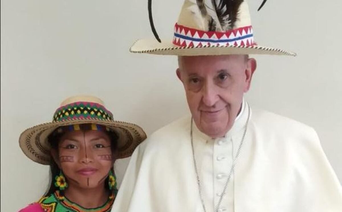 Emilda Montezuma, la joven ngäbe, que almorzó con el papa Francisco