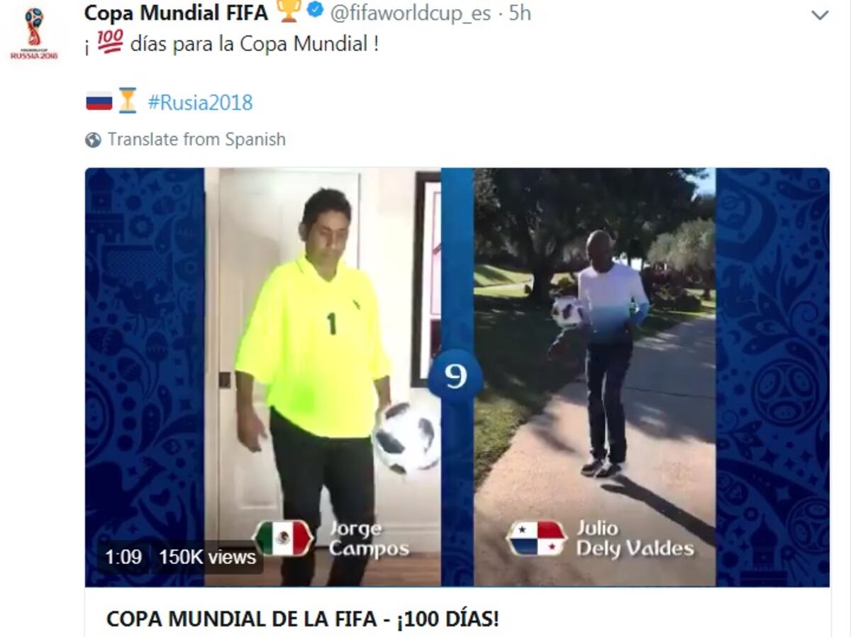 A 100 días del Mundial Dely Valdés y el presidente ruso dominan el balón