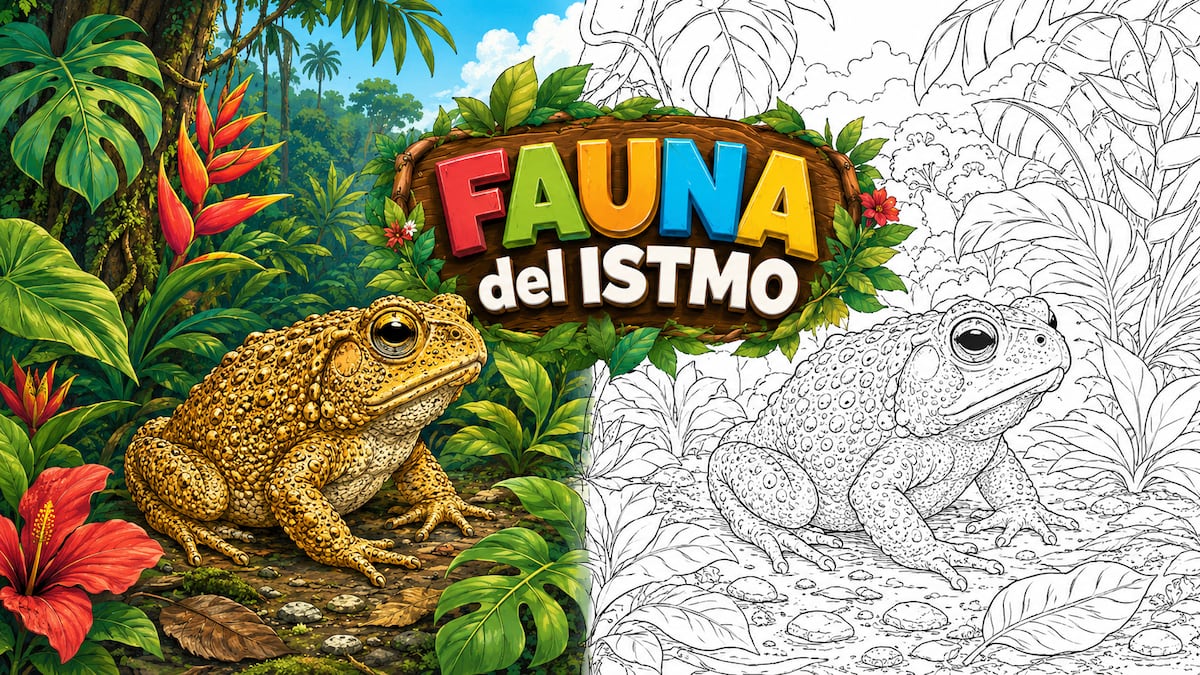 Mi Diario trae la lámina del sapo en ‘Fauna del Istmo’: colorea y aprende sobre este animal panameño