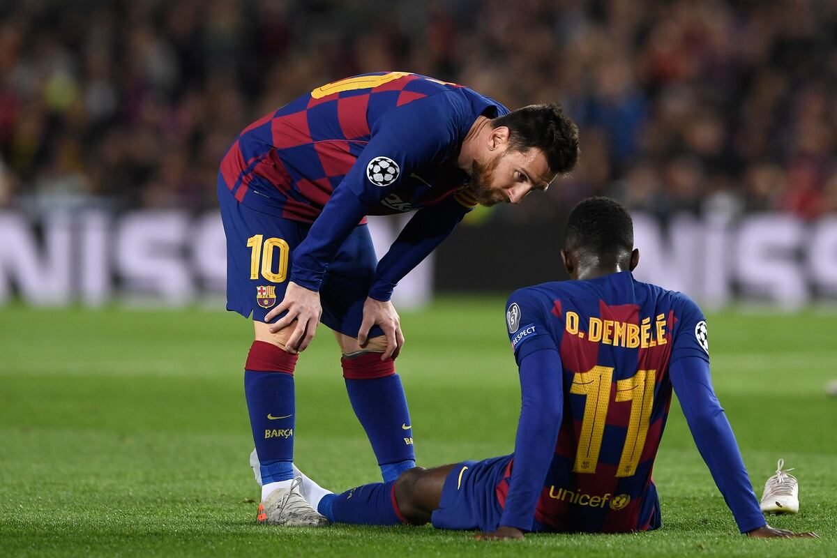 Dembélé se lesiona nuevamente y es baja para el Barcelona